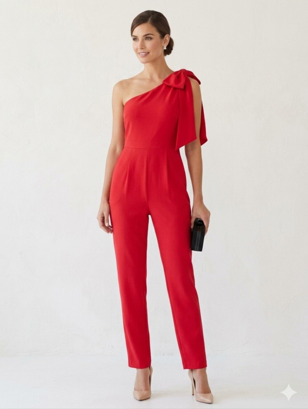 ADELYN RAE One-Shoulder Jumpsuit